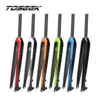 TOSEEK จักรยานเสือภูเขาคาร์บอนส้อม1/26/27 29er ตรงหลอดจักรยานส้อม560กรัมฮาร์ดคาร์บอน Mtb ส้อมเหมาะสำหรับล้อ1/26/27นิ้วด้านหน้าส้อมสำหรับจักรยาน