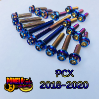 น็อตแคร้งเครื่อง Pcx(ปี2018-2020) 20ตัว ไทเท