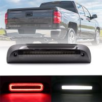 ไฟ Led เปลี่ยนไฟเบรกไฟ LED สีแดงด้านหลัง3ไฟแฟลช Led สำหรับ GMC Sierra Chevy Silverado 2014-2018 2500HD 1500ไฟเบรค