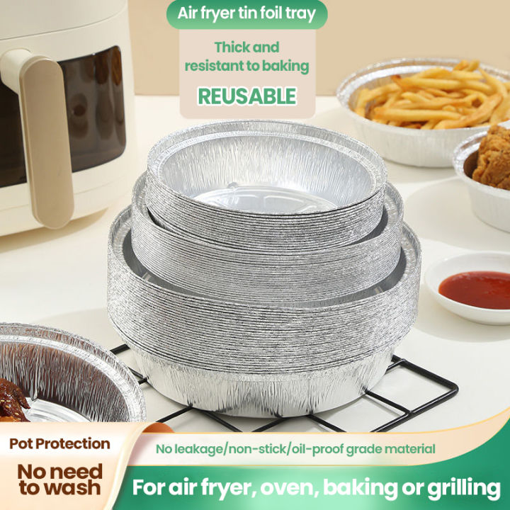 10pcs Air Fryer/ Oven Liners For Baking, Grilling, And Cooking, Aluminum  Foil Pans