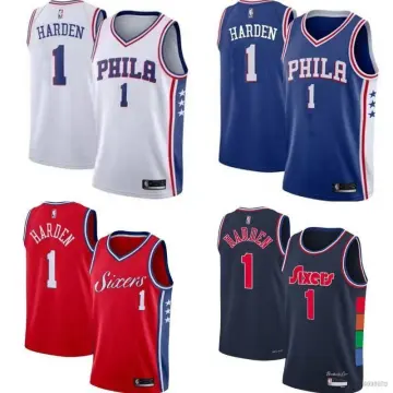 2023/24 76ers HARDEN #1 White NBA Jerseys