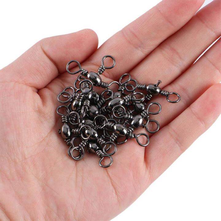 YUNLILI 50pcs Splitter Stainless Steel Rolling Solid Ring Swivel Ring