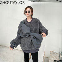 ZHOUTAYLOR Sweatshirt Women Sweet Office Lady Fashion Pullovers Femme Full Sleeve O-Neck Loose Autumn New Tops Female S1104