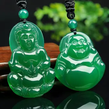 Buy Smiling Laughing Buddha Lime Green Jade Pendant Necklace Cuban Cubana  Gold Chain Genuine Certified Grade A Jadeite Jade Hand Crafted, Jade  Neckalce, 14k Gold Filled Buddha necklace, Jade Medallion Online at