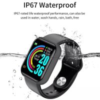 Mens Silicone Smart Digital Watch For Women Fitness Healthy Monitor Sport Men Bracelet Waterproof Smartwatch D20 Free Shipping