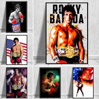 บทคัดย่อสีน้ำ Rocky Balboa มวยเพาะกายภาพวาดผ้าใบ-สร้างแรงบันดาลใจ Wall Art พิมพ์สำหรับตกแต่งบ้าน