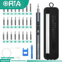 [อัพเกรด] ORIA ไขควงไฟฟ้าชุด28 In 1 USB ชาร์จซ่อมชุดเครื่องมือ28มิลลิเมตรแม่นยำสกรูไดร์เวอร์บิตชุดที่มี3ไฟ LED [หุ้นพร้อม]