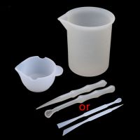 【YF】 4 pçs reusável lavável silicone resina mistura de medição dividido copos ferramentas kit varas colher uv cola epoxy jóias