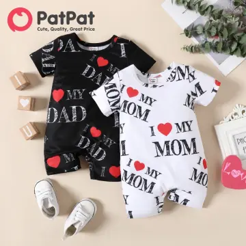 Baby Boy / Girl Letter Print Short-sleeve Romper