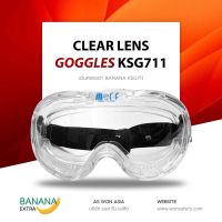 แว่นครอบตานิรภัยเลนส์ใส รุ่น KSG711 ( GIV2300) ผลิตจากวัสดุเกรด A อย่างดี (1ชิ้น)