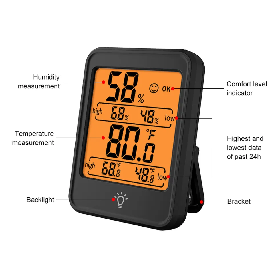 Temperature Humidity Monitor Gauge for Home Room Outdoor Offices