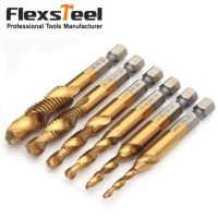 【✴COD✴】 hqdeeq 6ชิ้น Hss 1/4นิ้วสว่านเจาะแบบผสม Hex Shank Countersink ชุดบิต M3 M4 M5 M6 M8 M10เมตริก Deburr ดอกสว่านลบมุม