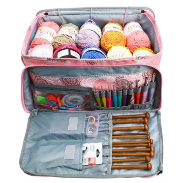 Storage Portable Bags Knitting Bag,1Pcs Crochet Bag, Wool Holder for  Beginners, Knitting Bags and Knitting Organizers,Crochet Storage Bag, for  Storage Wool Bags Sewing Tools