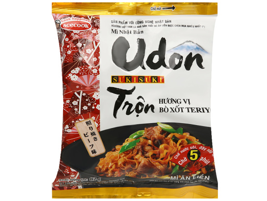 Mì udon sưkisưki trộn hương vị bò xốt teriyaki gói 82g - ảnh sản phẩm 1