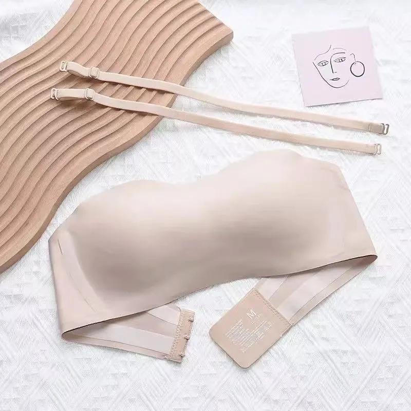 Meilee Sexy Thin Cup Strapless Bra Women Super Anti Slip Multiway Seamless  Bra Small Chest Push Up Invisible Bra Lingerie