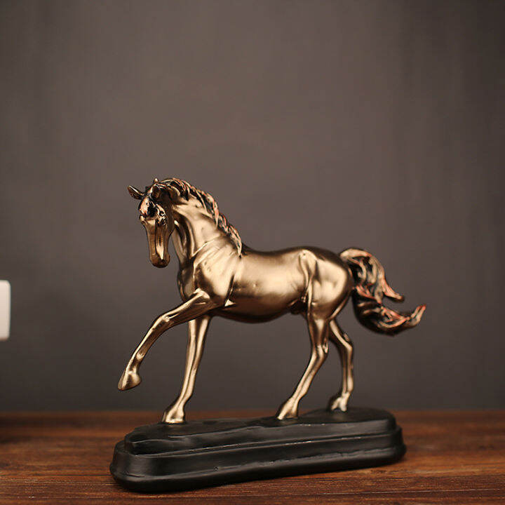 home-decor-resin-copper-horse-ornaments-artificial-wine-cabinet-crafts-home-decor-accessories-gifts-imitation-animal-figurine