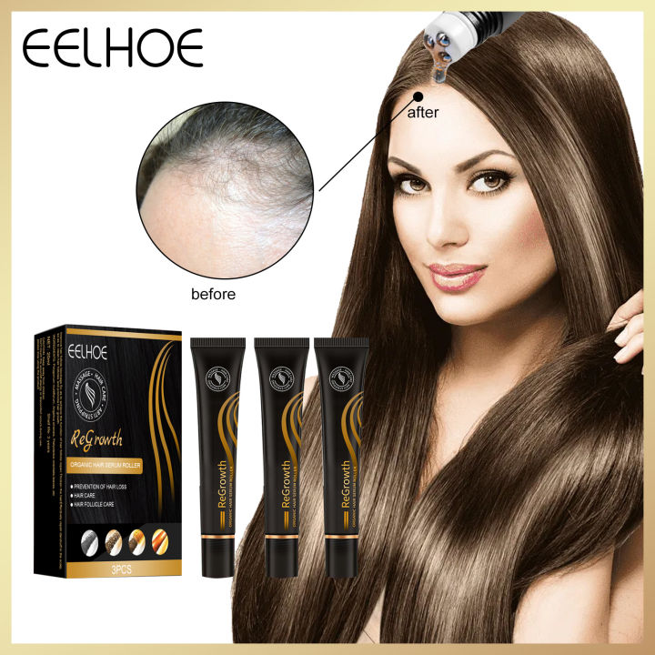 Eelhoe Scalp Massage Liquid Regrowth Organic Hair Serum Roller Set ...