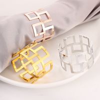 1/6Pcs Serviette Rings Napkin Holder West Dinner Towel Napkin Ring Party Decoration Table Decoration Alloy Napkin Ring