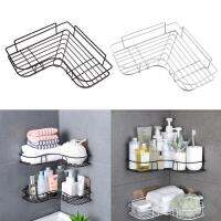 Punch-Free Bathroom Corner Rack Stainless Steel Bathrooms Accessories Shower Storage Racks Holder Storage Rack Hollow-Out Design