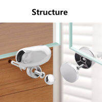 4PCS Wall Mount Frameless Mirror Clip Glass Clamps Bathroom Glass Clip Mirrors Supporting Thickness:3-5mm