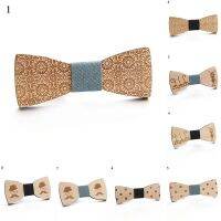 Men Wooden Tie Elastic Male Smooth Bow Collar Flower Wood Bowknot Ties Fashion Beautiful Bow Tie With Cute Cat For Boy Ties