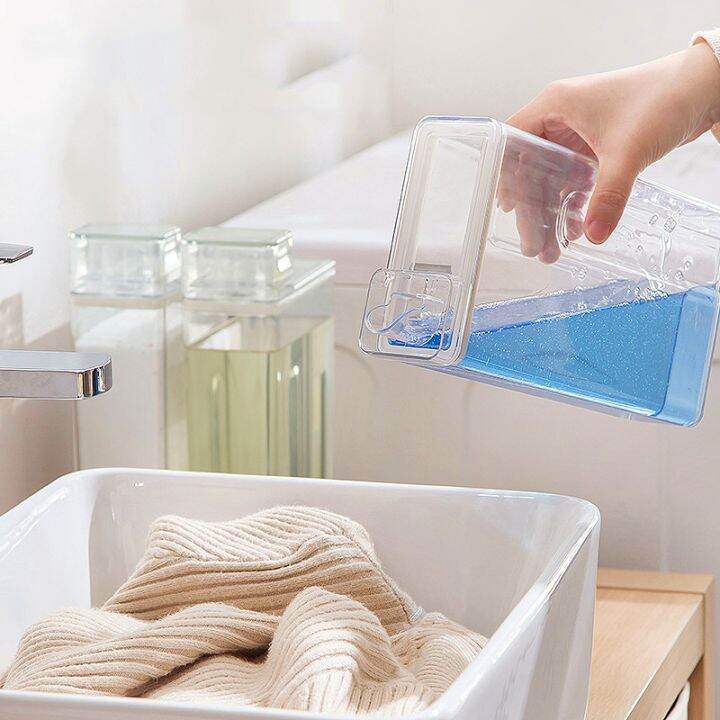 Transparent Laundry Detergent Dispenser Refillable Large Capacity