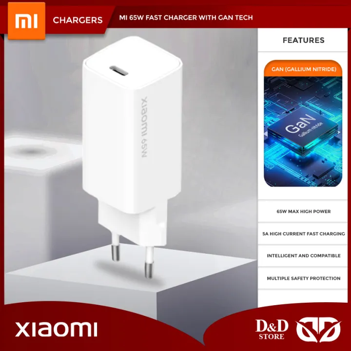 D&D | Xiaomi Mi 65W Fast Charger with GaN Tech Black Technology High ...