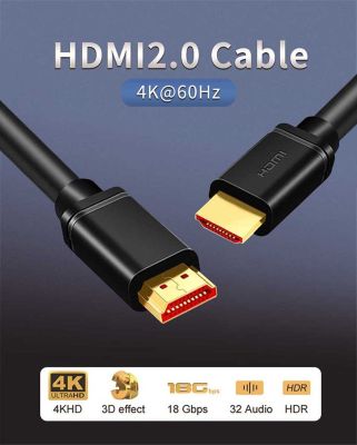 【cw】 4K Cable to 2.0 Ultral High Speed 18Gbps Lead Support 3D Video 4K 60Hz UHD 2160P HD 1080P 1.5M ！