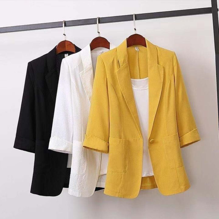 loose-plus-size-thin-casual-blazer-summer-indoor-long-sleeved-air-conditioned-clothes