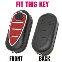 wenminr AX For Alfa Romeo Mito Giulietta Brera 4C 159 GTA Skin Holder Protector 3 Button Silicone Car Remote Key Fob Shell Cover Case