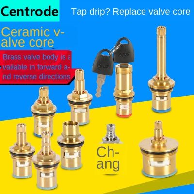 hot【DT】 Faucet copper valve core hot and cold water fast opening triangle switch ceramic head repair parts