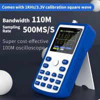 FNIRSI-1C15 2.4 Inch Screen Handheld Portable Digital Oscilloscope 500MS/S Sampling Rate with 110MHz Bandwidth 1KHz/3.3V Calibration Square Wave Multipurpose Measuring Oscilloscopes