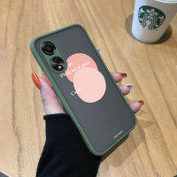 GGK เคสสำหรับ OPPO A78 4G ลายเรขาคณิตเรียบง่ายหลากสีมีน้ำค้างแข็งโปร่งใสแข็งเคสใส่โทรศัพท์กันกระแทกเคสป้องกันกล้องปกหลังแบบเต็ม