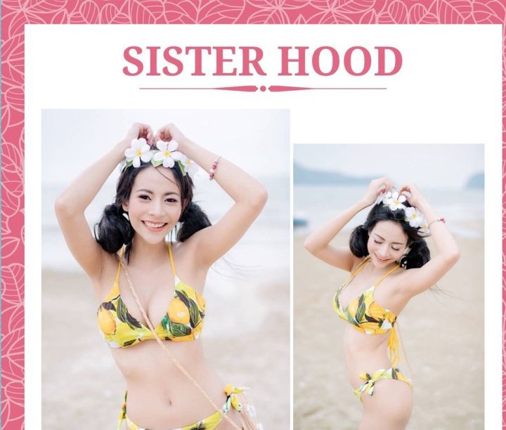 ชุดว่ายน้ำทูพีช-colorful-sister-hood-s646-size-f