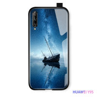 UCUCเคสมือถือ เคสโทรศัพท์ เคสHuawei Y9Sแก้วโทรศัพท์มือถือกรณีคลาสสิกแฟชั่นAurora GalaxyอวกาศSky S Tarryไล่โทนสีปลอกกรณีกันกระแทกกระจกปกหลัง