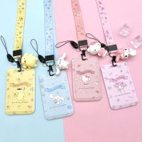 1 Set CUTE Anime Card Cases Card Lanyard Key Lanyard Cosplay Badge ID Cards Holders Neck Straps Key Chains