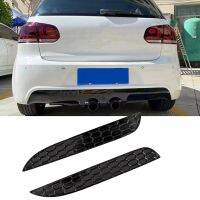 2Pcs Modified Glossy Honeycomb Tail Rear Fog Lamp Cover Sticker Trim Styling Sticker for Golf 6 R20 Rear Bar Reflector Strips