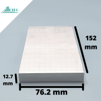 MetroPRO อลูมิเนียมเส้นแบน กว้าง 3” นิ้ว, หนา 1/2” นิ้ว, ยาว 15 ซม. ไม่ชุบ (อลูมิเนียมโปรไฟล์)