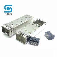 SFP Cage Press-Fit Solder PCB Accessory Cage Assembly For 1x1 20 Pin Fiber Optic Interface Shield Housing Connector seat