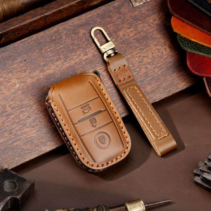 luxury-leather-car-key-case-cover-fob-protector-keychain-accessories-for-kia-sportage-r-k5-k4-k2-kx3-seltos-keyring-holder-bag