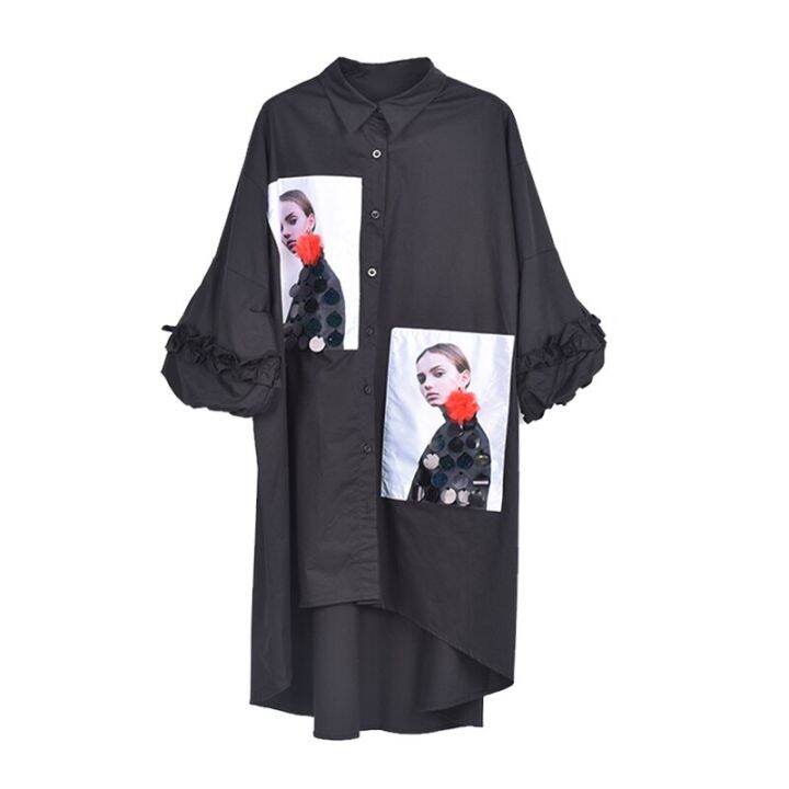 xitao-dress-women-casual-asymmetrical-shirt-dress