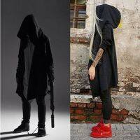 Dark mens knee length windbreakers robe Dark Wizards cloak coat wizards coat