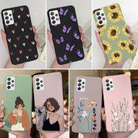 เคสโทรศัพท์สำหรับ Samsung Galaxy A72 4G 5G เคสฝาหลังผิวด้านซิลิโคนนิ่มลายผีเสื้อรูปหัวใจสำหรับ SamsungA72เคส TPU ตัวกันกระแทก72 GalaxyA72ปลอกป้องกันการตกเคสกันลื่น