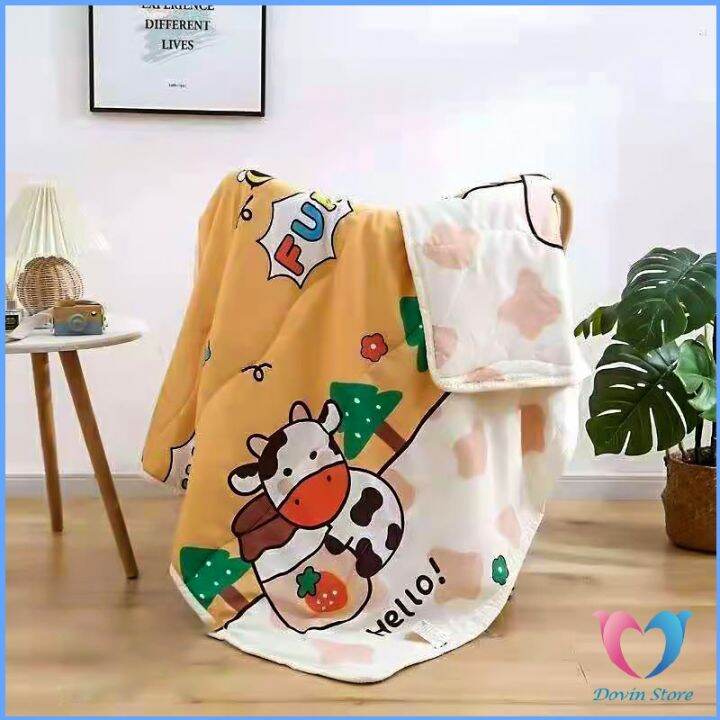 dovin-ผ้าห่มเด็ก-ผ้าห่มพิมลายลายการ์ตูนสุดน่ารัก-air-conditioning-blanket-for-children