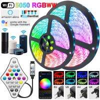 RGBWW LED Strip Lights 5050 RGB WiFi Contoller Tape Diode Luses LED Lamp Ribbon APP Neon Night Alexa Lighting For Room Kitchen