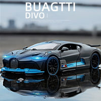 A1:32 Alloy Diecasts Bugatti Divo ของเล่นรถโลหะของเล่นยานพาหนะรถขนาดเล็กรุ่นดึงกลับของเล่นสำหรับเด็กคริสต์มาส GiftM