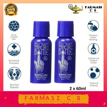 Gloves In A Bottle Shielding Lotion Relief for Eczema and Psoriasis (8 Fl  Oz) with Pump 2 Piece Set