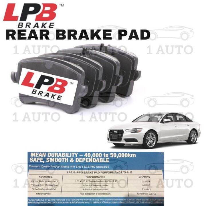 LPB EPRO SEMI METALLIC REAR BRAKE PAD AUDI A6 C7 4G2 2.0T HYBRID Lazada