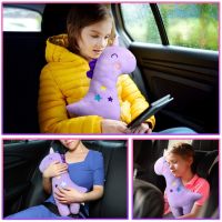 Car Seat Belt Pads Cartoon Auto Seat Belt Child Car Seat Safety Strap Set Cover Comfort Plush Seatbelt Pillow Shoulder Strap Pad Seat Covers