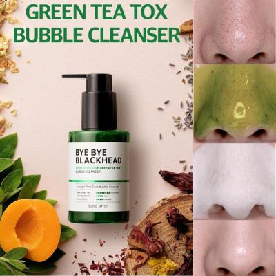 SOME BY MI Bye Bye Blackhead 30 Days Miracle Green Tea Tox Bubble Cleanser 120 g. คลีนเซอร์บำรุงผิวหน้า ช่วยลดเลือนริ้วรอย ลดรอยสิวต่างๆ